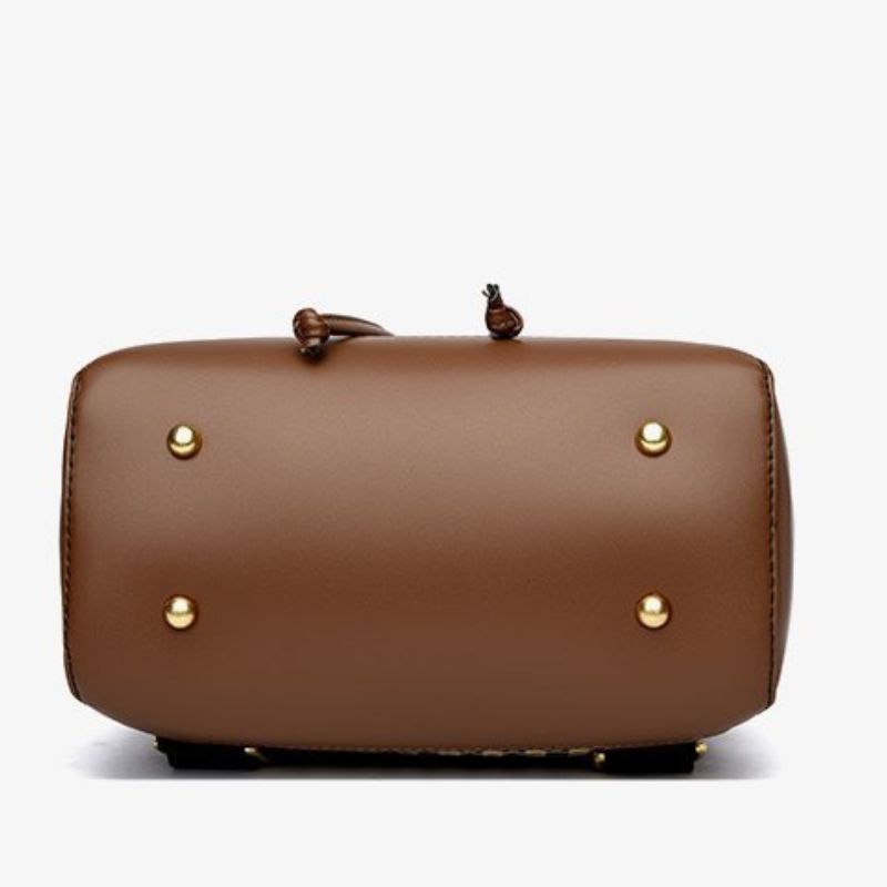 PU Leather Houndstooth Backpack