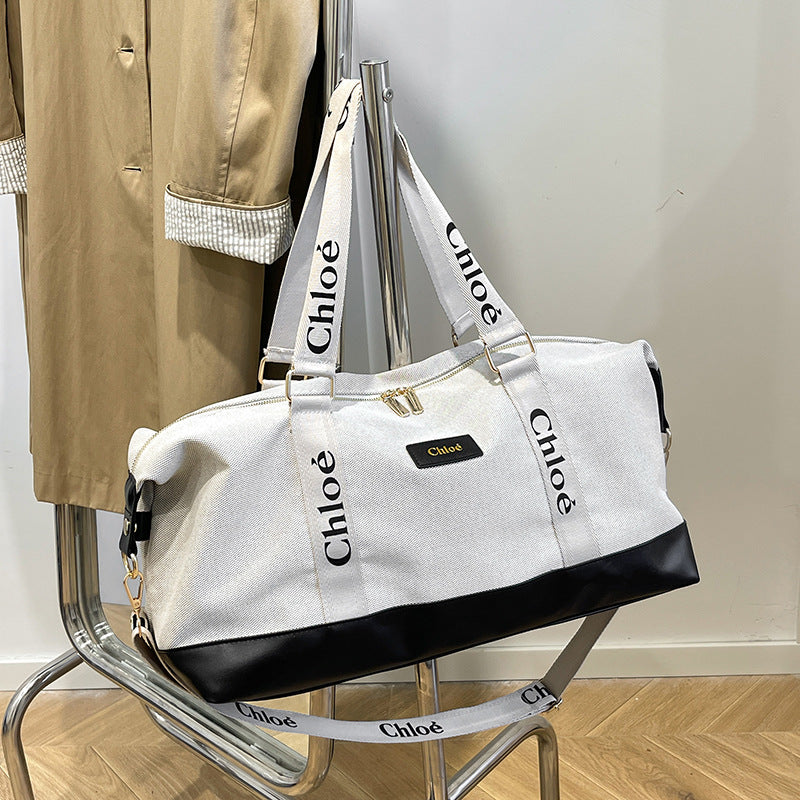 Chic Canvas Stylish Travel Handbag with Adjustable Shoulder Strap | 20-35 Liter | Oversized Weekender