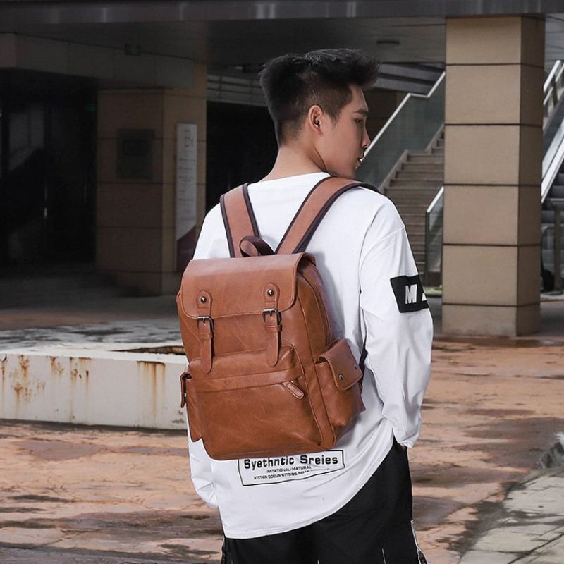 New men's casual flap stylish sports business travel laptop backpack