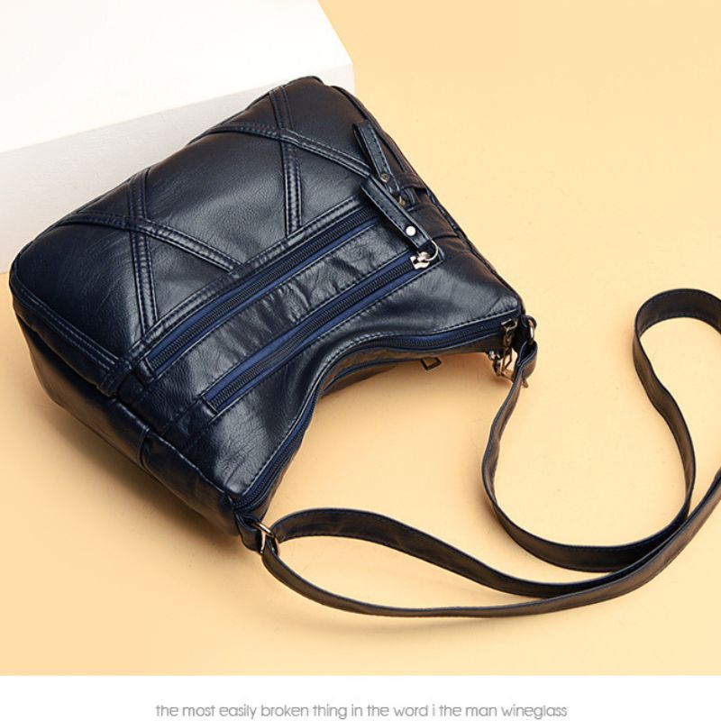 New Soft Leather Large Capacity Multi-Compartment Casual Bag