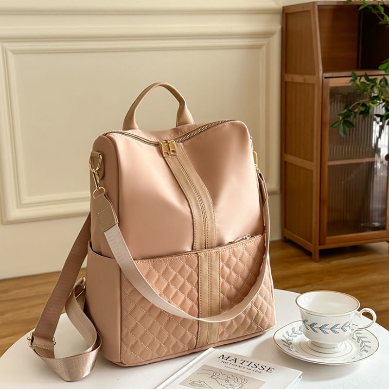 Korean style Oxford cloth diamond stitching fashion ladies backpack