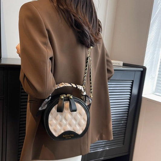 PU Women Diamond Embroidery Small Round Bag - Define your Purpose