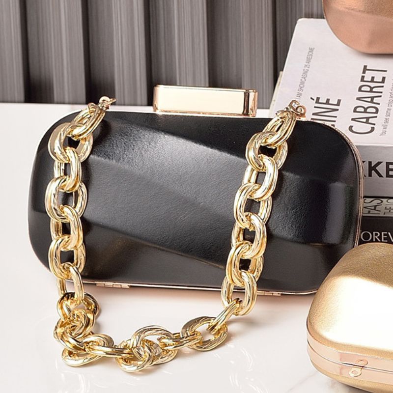 Women Metalic Silver Shiny Party Bag