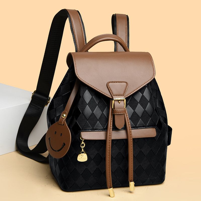 New Style Retro PU Shoulder Bag Soft Leather Fashion Bag College Student Trendy Backpack - Define your Purpose