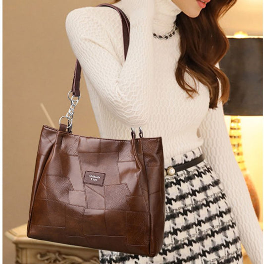 Pu Style Soft Leather Large Capacity Ladies Tote Bag - Define your Purpose