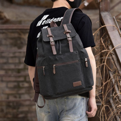 Retro Men's Canvas American Style Backpack, Large Capacity, New Style, College Student bag - Define your Purpose