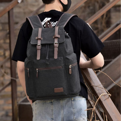 Retro Men's Canvas American Style Backpack, Large Capacity, New Style, College Student bag - Define your Purpose