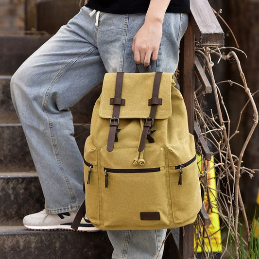 Retro Men's Canvas American Style Backpack, Large Capacity, New Style, College Student bag - Define your Purpose
