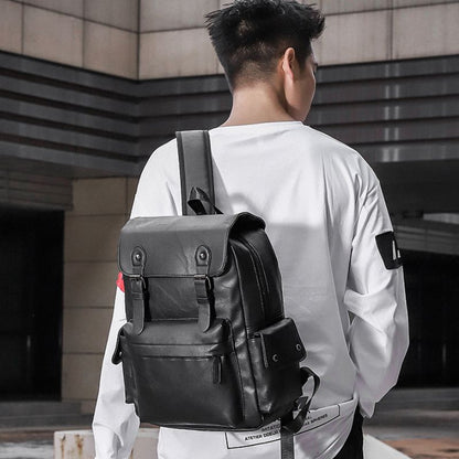 New men's casual flap stylish sports business travel laptop backpack