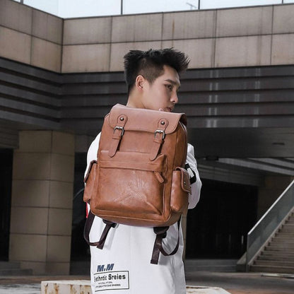 New men's casual flap stylish sports business travel laptop backpack