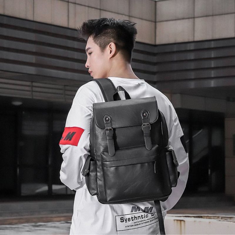 New men's casual flap stylish sports business travel laptop backpack