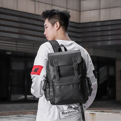 New men's casual flap stylish sports business travel laptop backpack