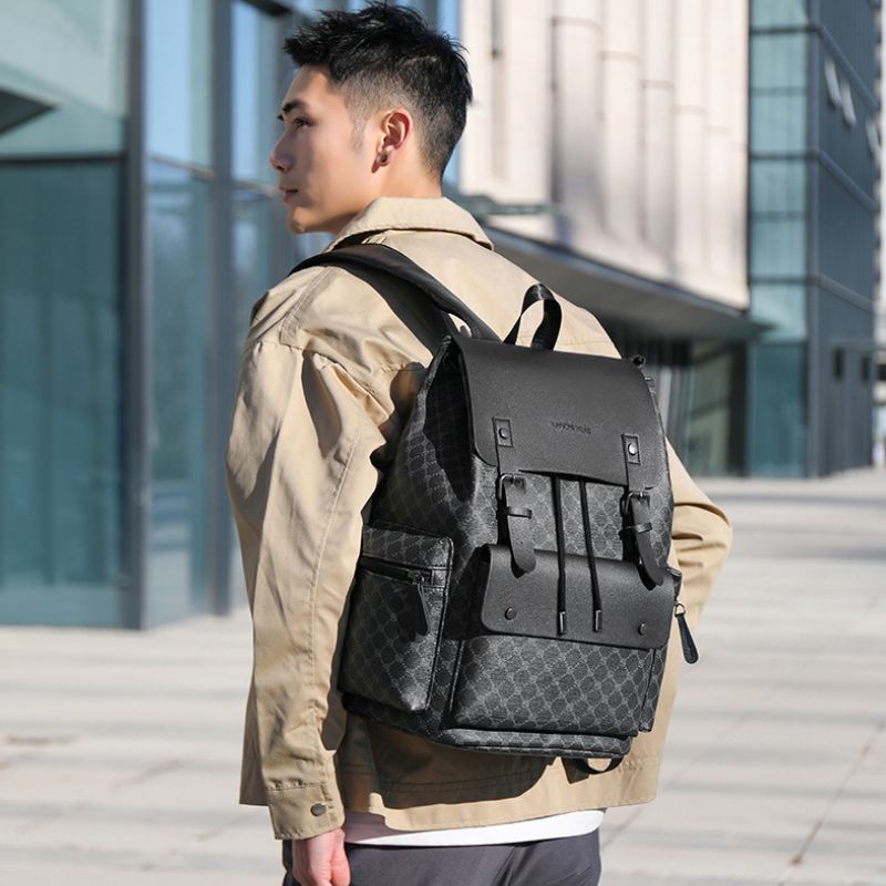 Men's plaid backpack, suitable for casual work, office use business trips, and laptop use. - Define your Purpose