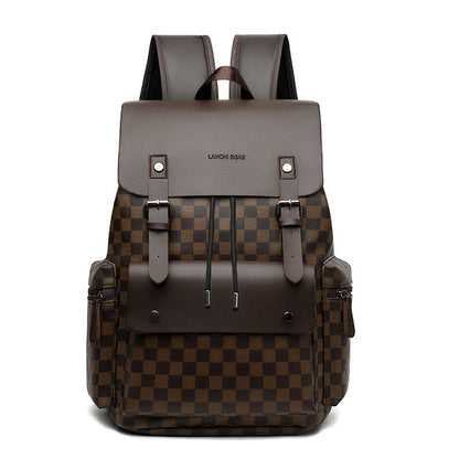 Men's plaid backpack, suitable for casual work, office use business trips, and laptop use. - Define your Purpose