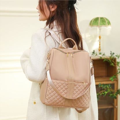 Korean style Oxford cloth diamond stitching fashion ladies backpack