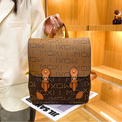 Luxury Printed Texture New Style Fashion Old Flower Backpack