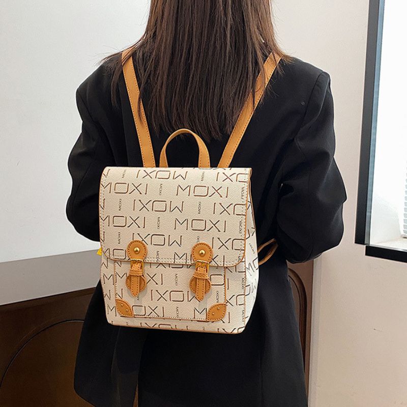Luxury Printed Texture New Style Fashion Old Flower Backpack