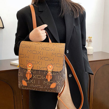 Luxury Printed Texture New Style Fashion Old Flower Backpack