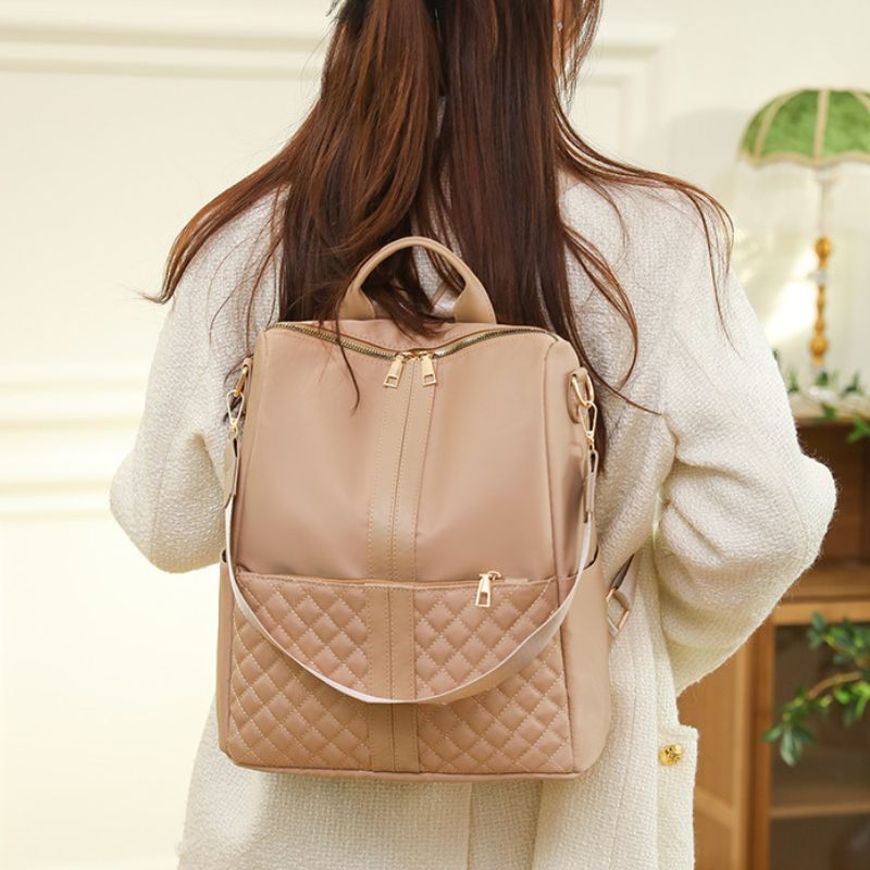 Korean style Oxford cloth diamond stitching fashion ladies backpack