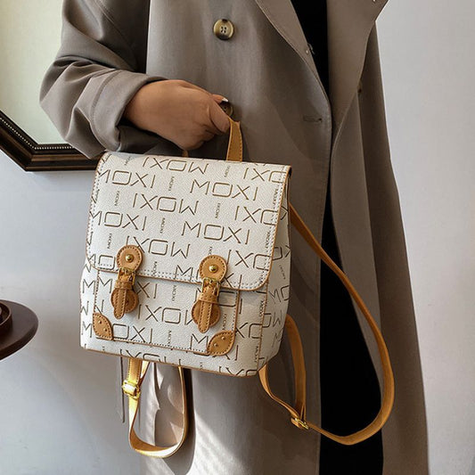 Luxury Printed Texture New Style Fashion Old Flower Backpack