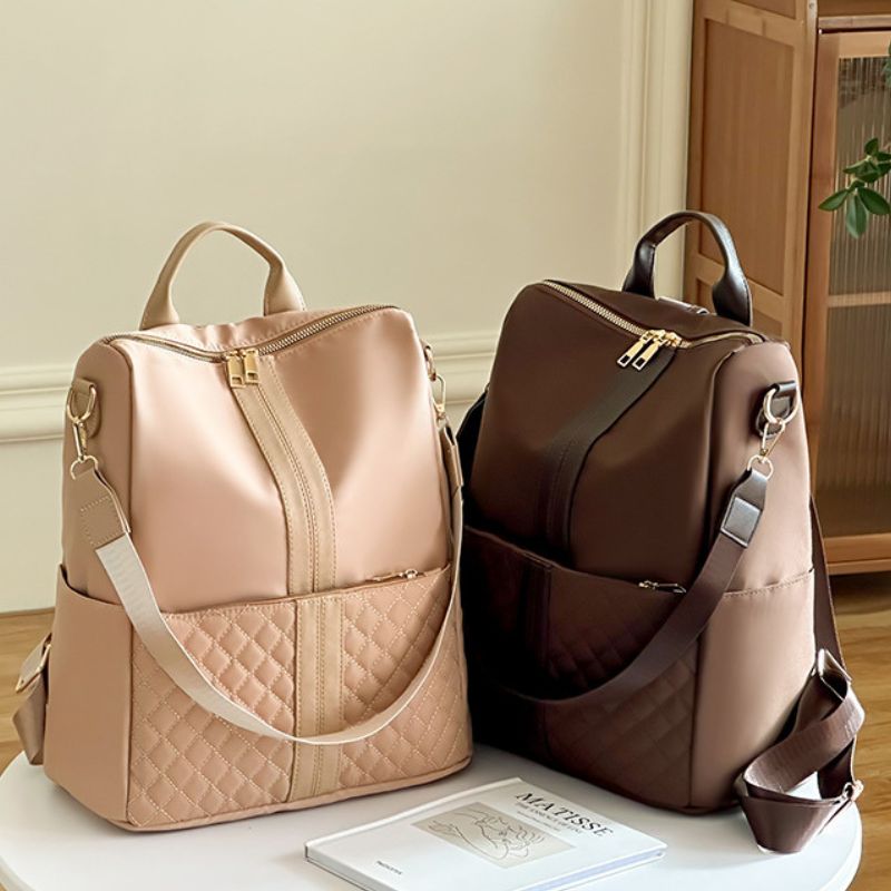 Korean style Oxford cloth diamond stitching fashion ladies backpack