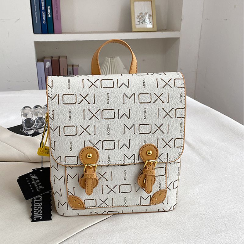 Luxury Printed Texture New Style Fashion Old Flower Backpack