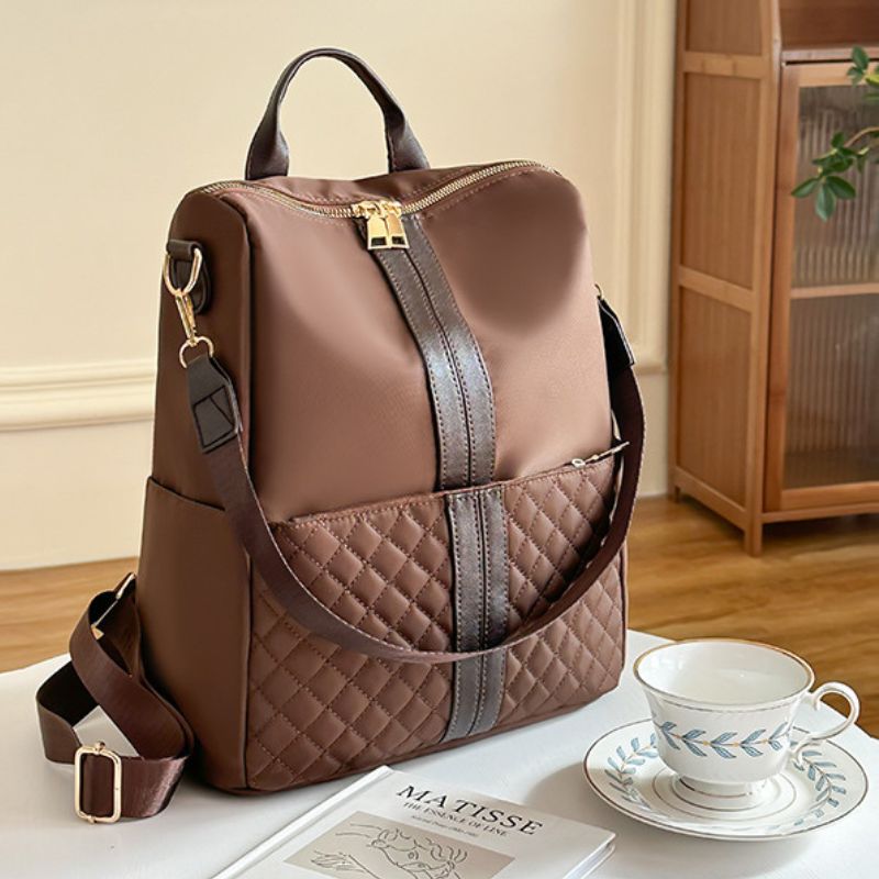 Korean style Oxford cloth diamond stitching fashion ladies backpack