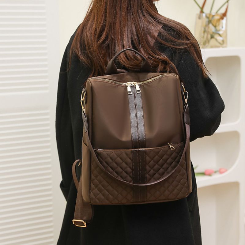 Korean style Oxford cloth diamond stitching fashion ladies backpack