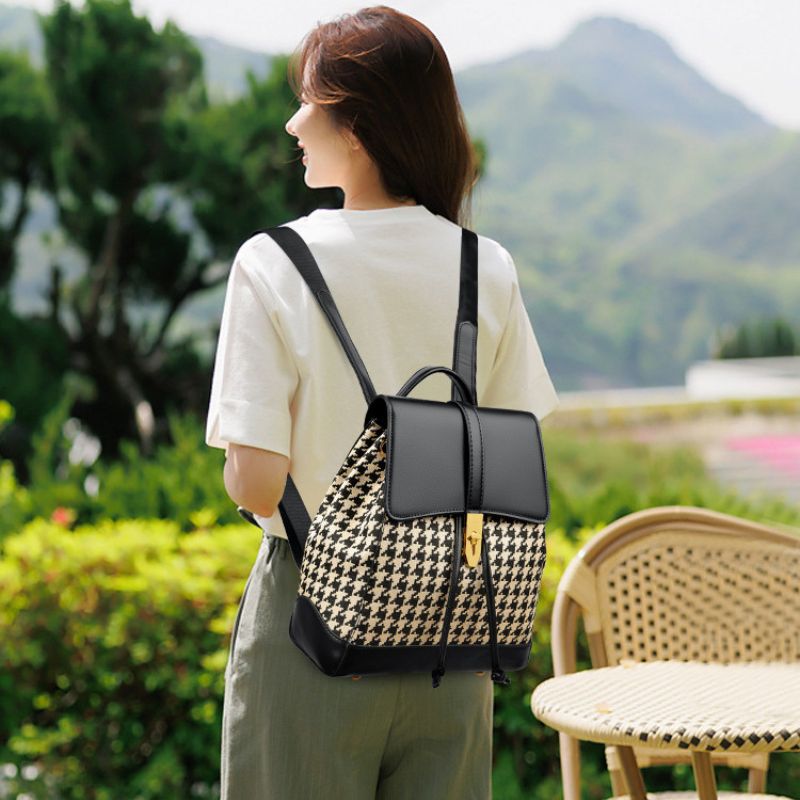 Cross-border women's backpack, classic and stylish soft leather backpack - Define your Purpose