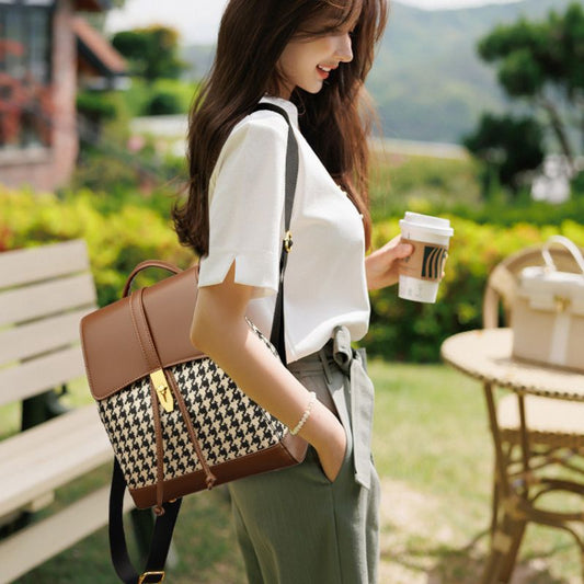 Cross-border women's backpack, classic and stylish soft leather backpack - Define your Purpose