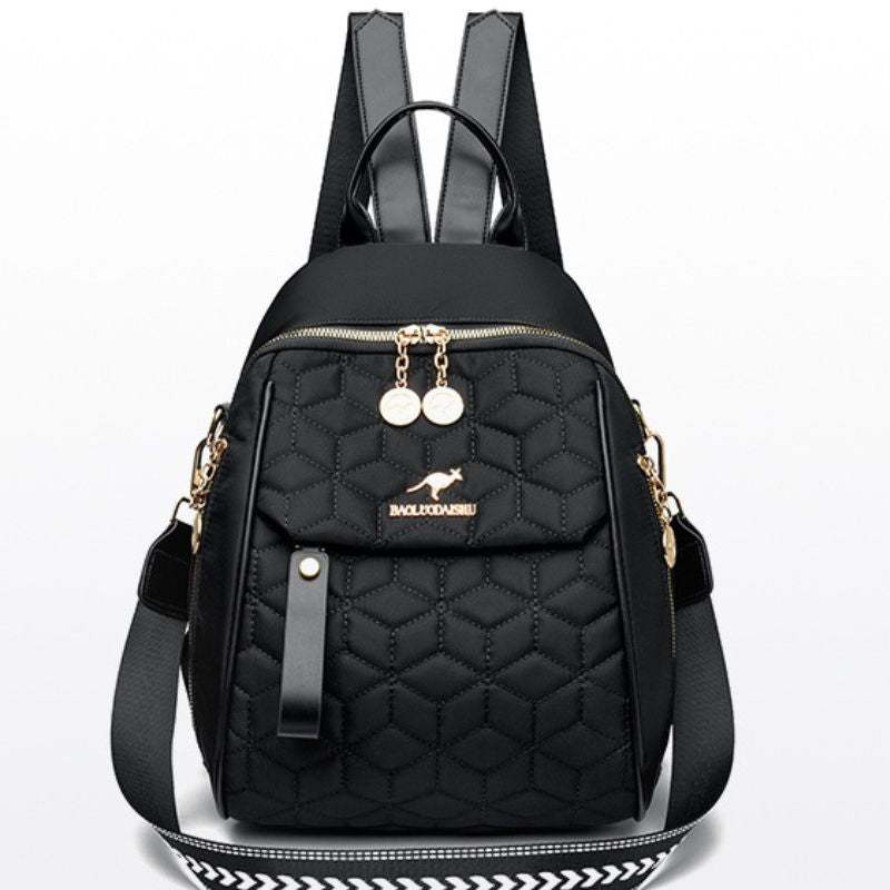 Trendy diamond-patterned Oxford cloth backpack for women lightweight, multi-functional travel backpack - Define your Purpose