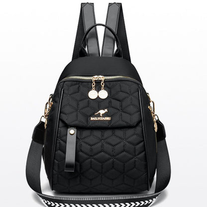 Trendy diamond-patterned Oxford cloth backpack for women lightweight, multi-functional travel backpack - Define your Purpose