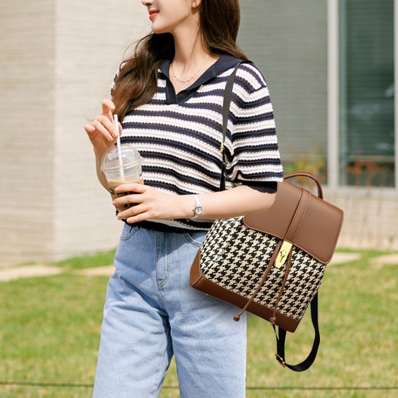 Cross-border women's backpack, classic and stylish soft leather backpack - Define your Purpose