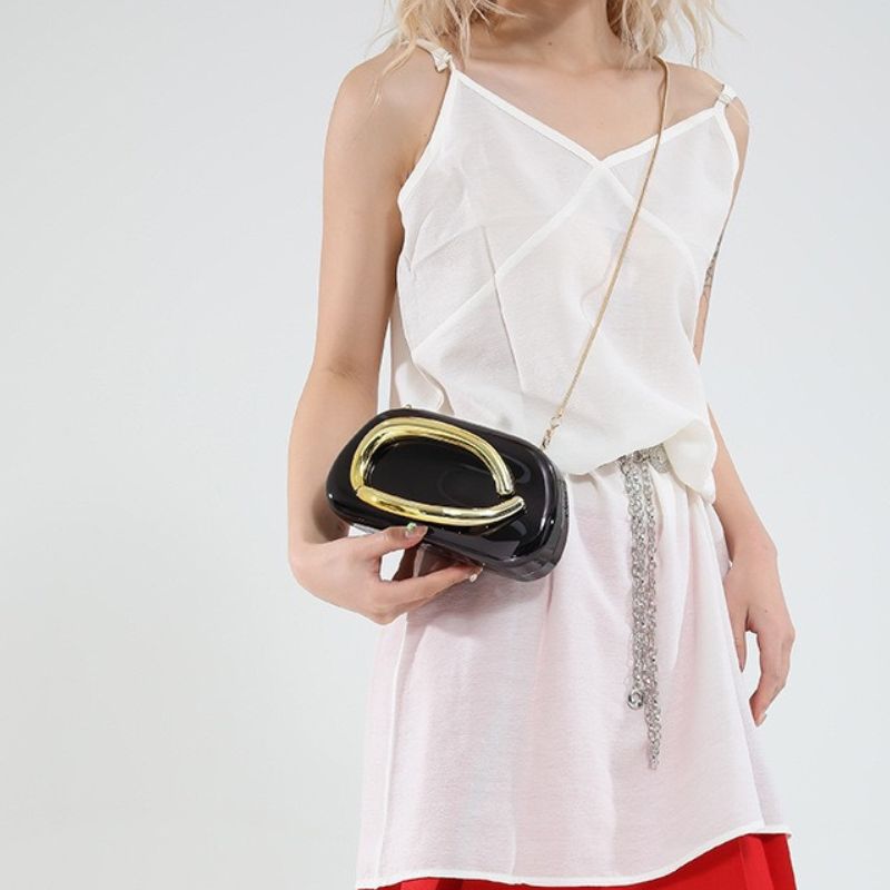 Women Acrylic American Design Party Clutch Bag