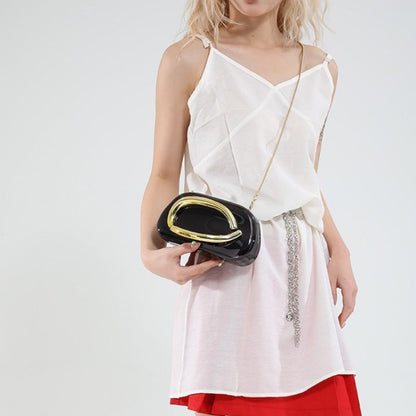 Women Acrylic American Design Party Clutch Bag