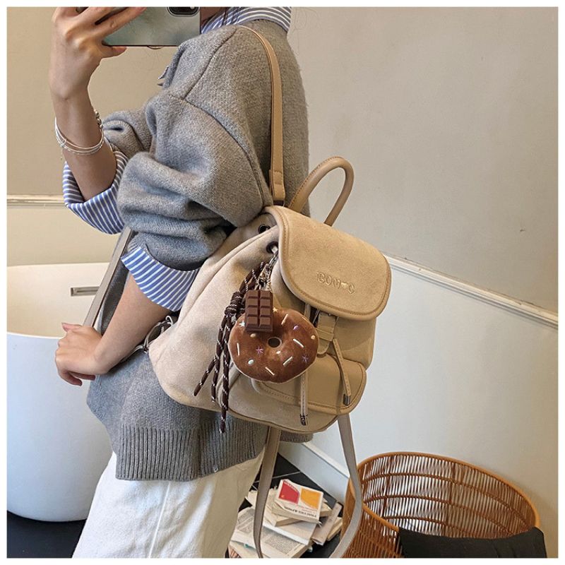 New Stylish Retro Suede Backpack For Women – Vintage Travel & Everyday Bag