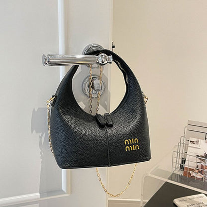 Luxury Patent Leather Dumpling Bag – Retro Style Women's Fashion Handbag