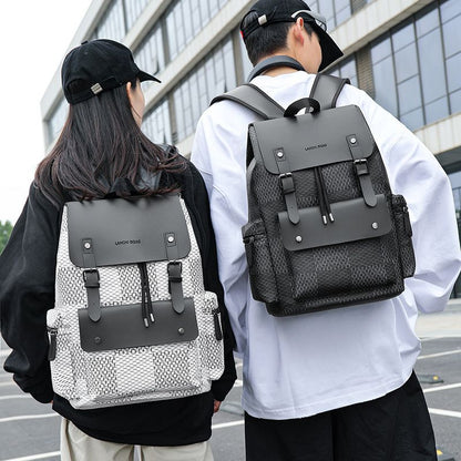 Fashion Leather Backpack With Buckle Flap Closure for Work, Travel & College