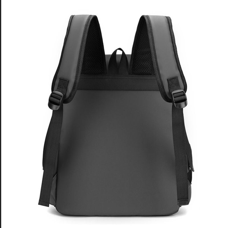 Modern Minimalist Leather Backpack With Buckle Straps – Travel, Work & College Bag