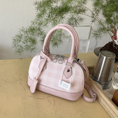 Elegant Checkered Shoulder Bag – Trendy Women's Crossbody Handbag