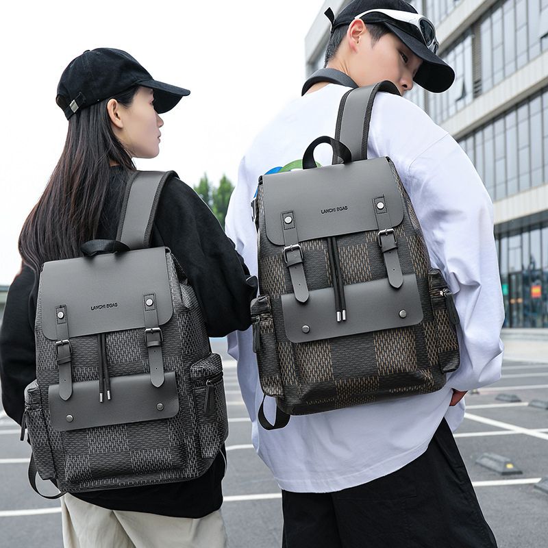 Fashion Leather Backpack With Buckle Flap Closure for Work, Travel & College