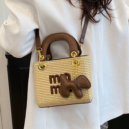 Luxury Woven Embroidered Women's Bucket Bag –  Crossbody Handbag