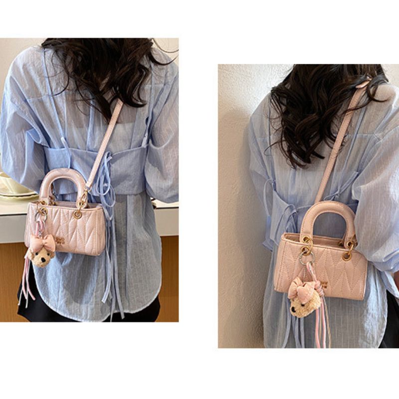 Luxury Diamond Elegant Scarf Accent Shoulder & Crossbody Bag For Women