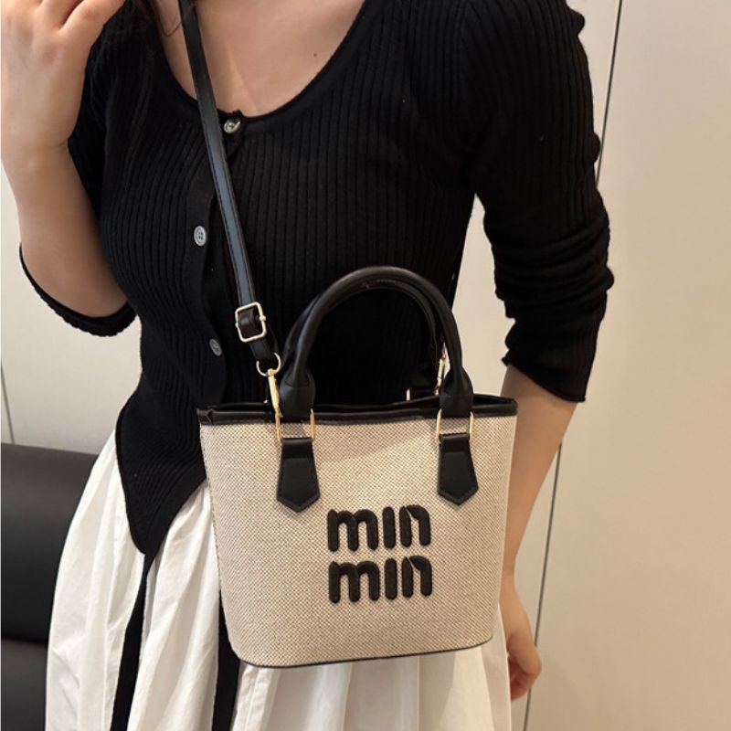 Trendy Women's Retro Bucket Handbag Versatile Large Capacity Shoulder Bag