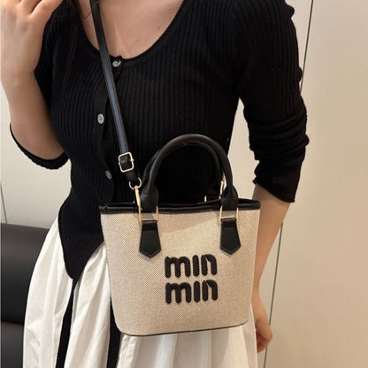 Trendy Women's Retro Bucket Handbag Versatile Large Capacity Shoulder Bag