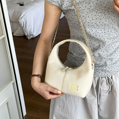 Luxury Patent Leather Dumpling Bag – Retro Style Women's Fashion Handbag