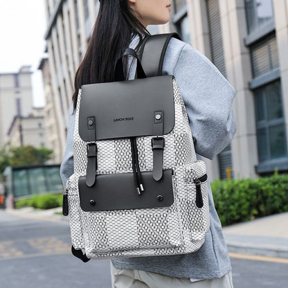 Fashion Leather Backpack With Buckle Flap Closure for Work, Travel & College