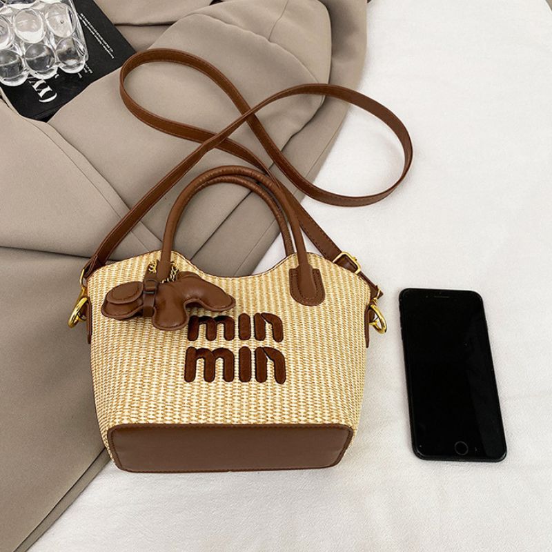 Premium Straw Woven Mini Bag – Stylish Beach & Resort Handbag