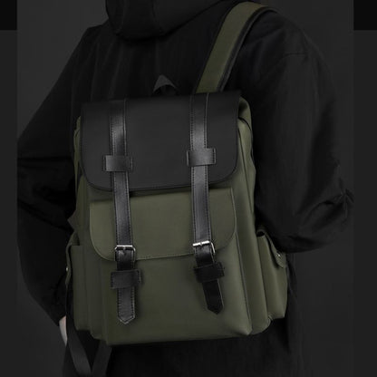 Modern Minimalist Leather Backpack With Buckle Straps – Travel, Work & College Bag