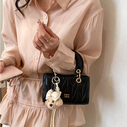 Luxury Diamond Elegant Scarf Accent Shoulder & Crossbody Bag For Women